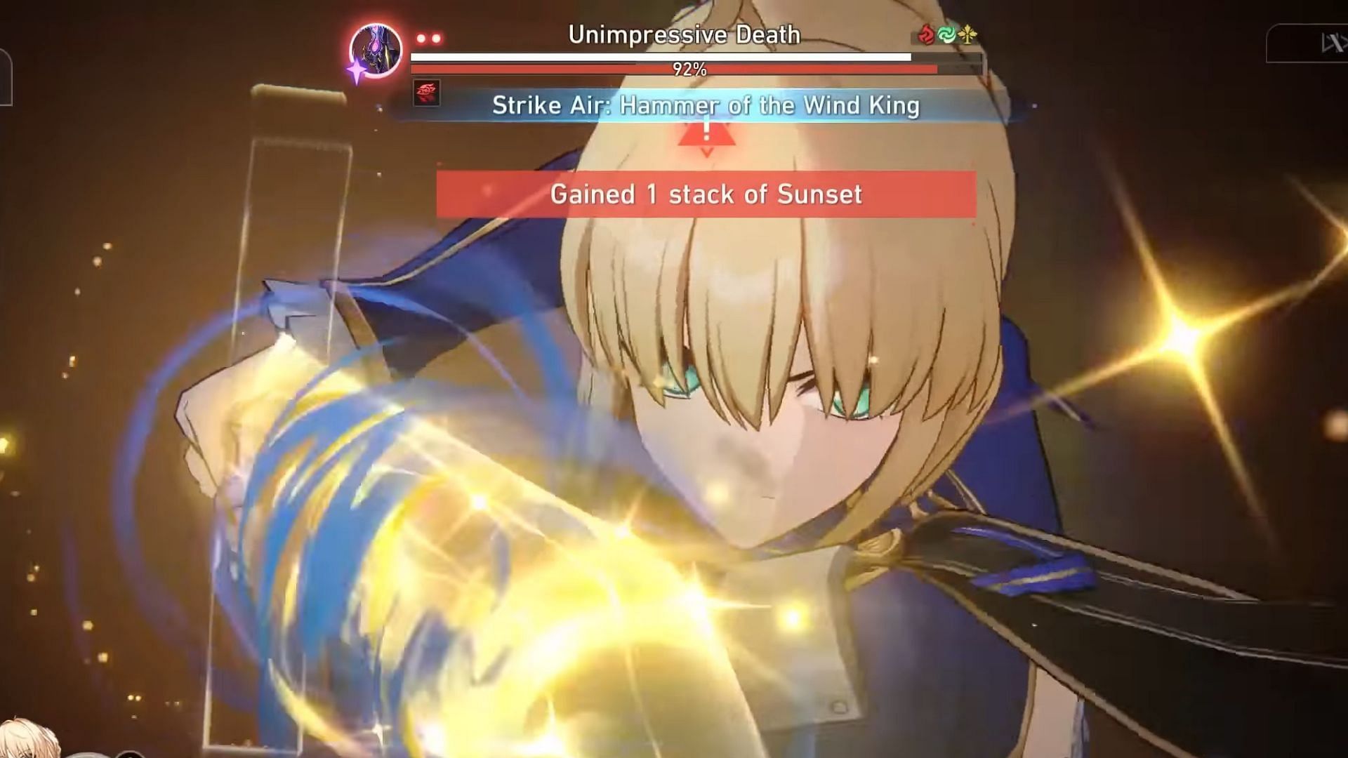 Saber in combat (Image via HoYoverse)